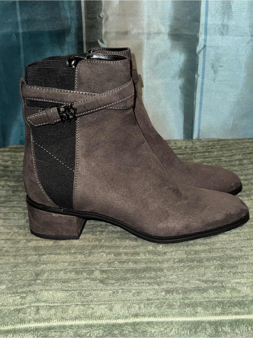 Women's Grey Suede Ankle Boots - Classic Chelsea Style